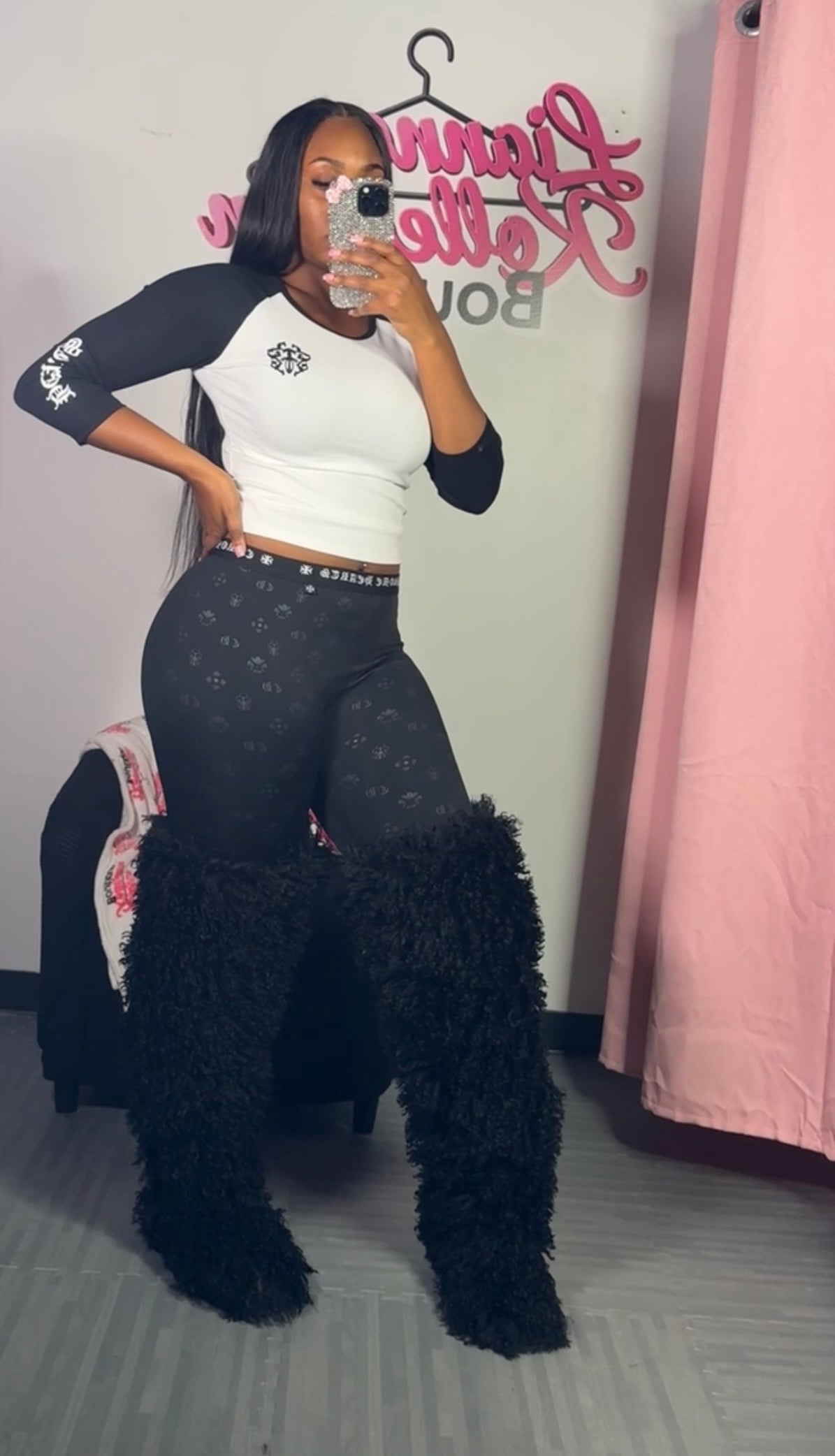 Chrome Heart Cropped Tee