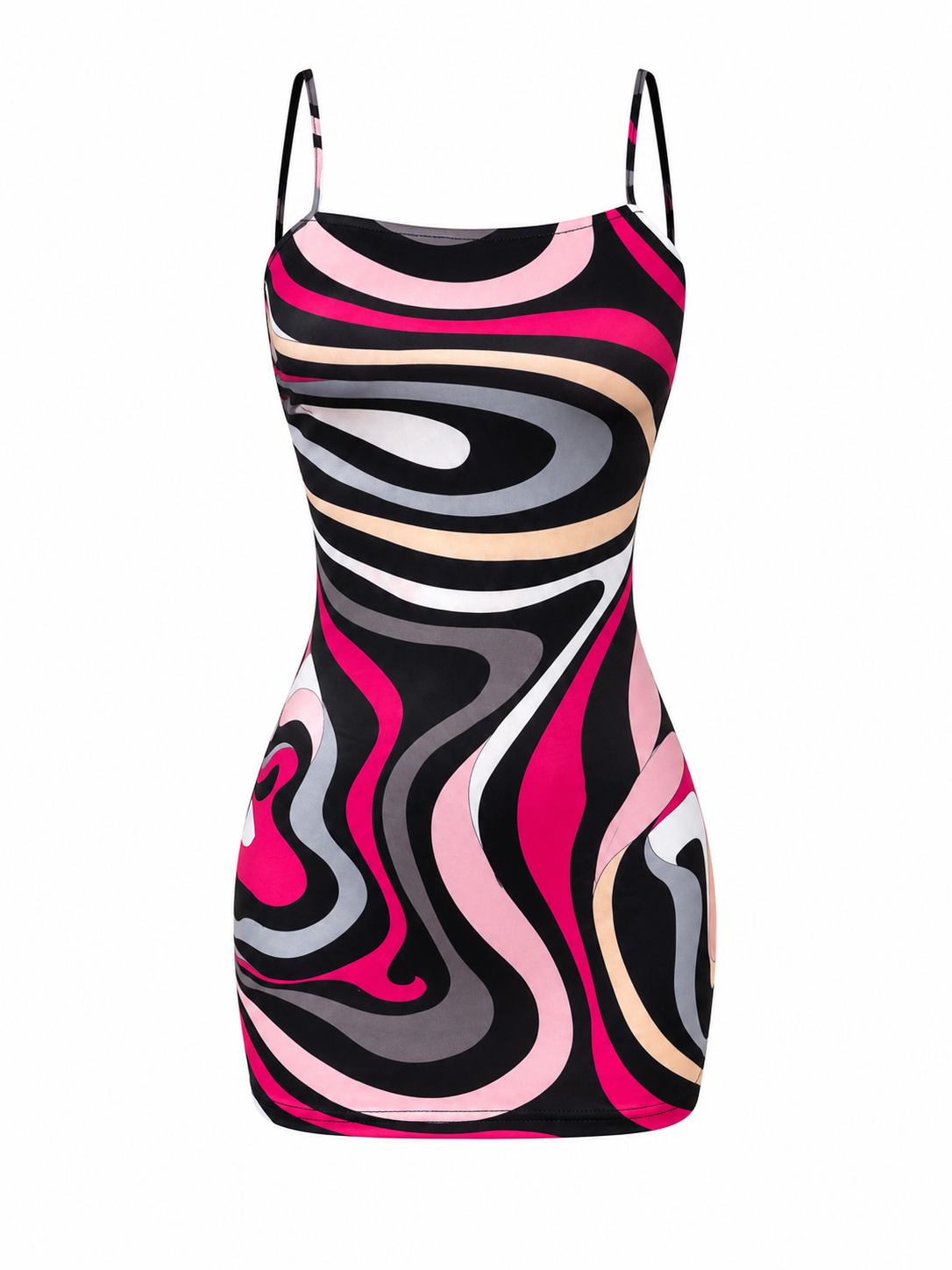 "Pink Abstract Dress"