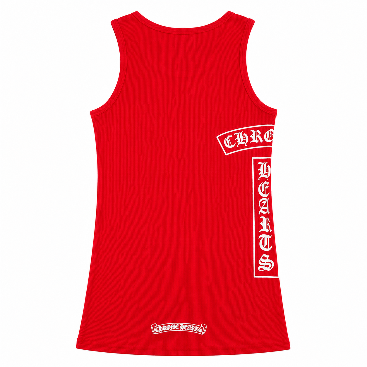 "Red Chrome Tank Dress" RUNS BIG