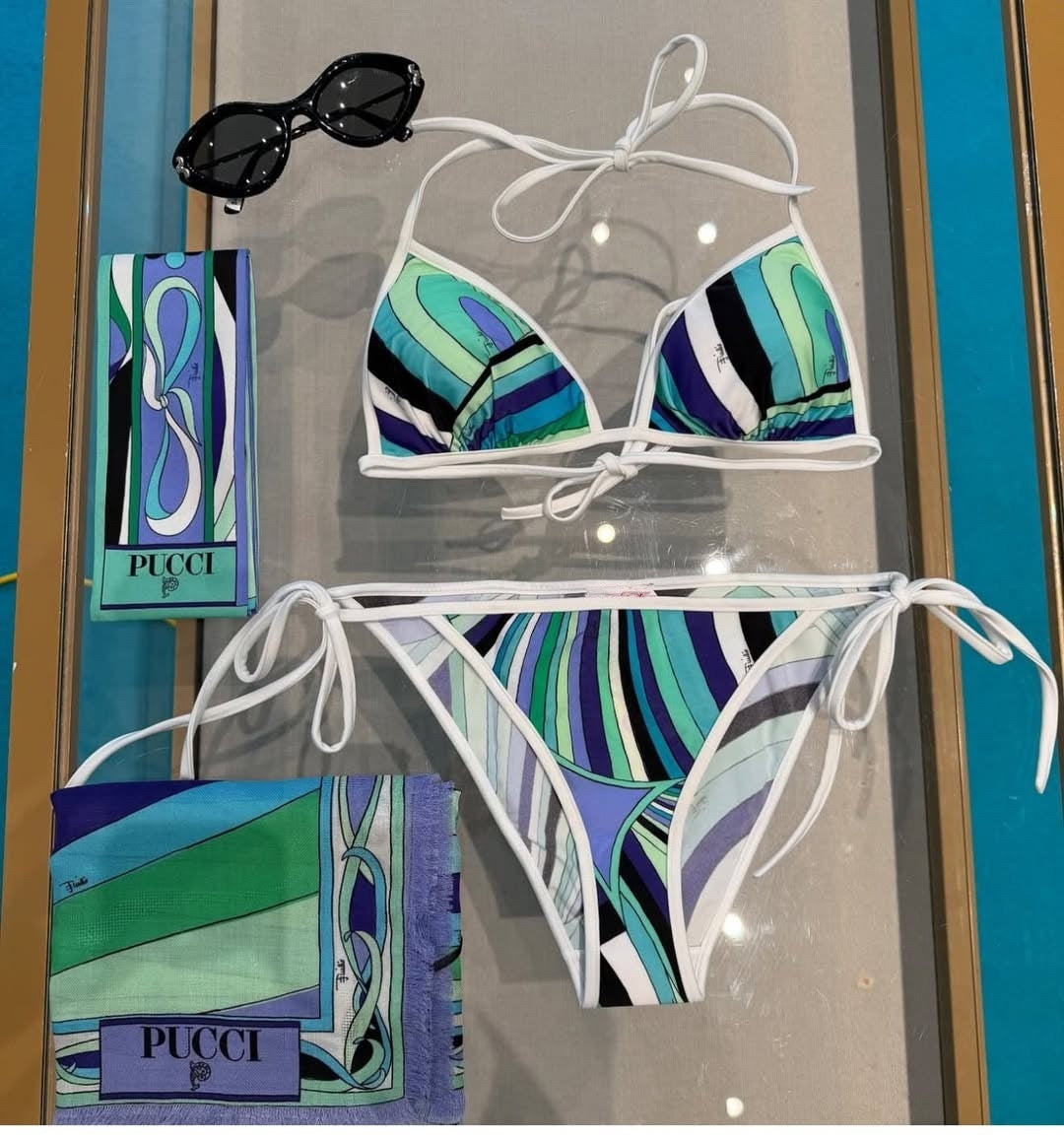 "Blue Pucci Swimsuit"