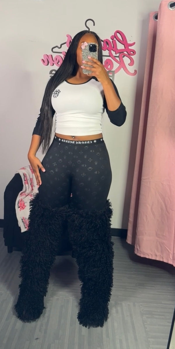 Chrome Heart Cropped Tee