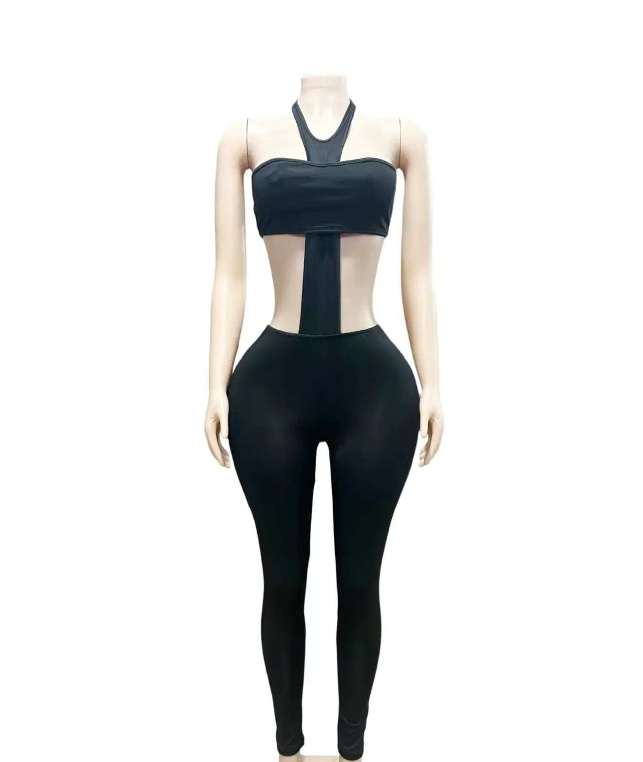"Don't Cross Me" Halter Jumpsuit Trendy Women's Clothing Lianne's Kollection