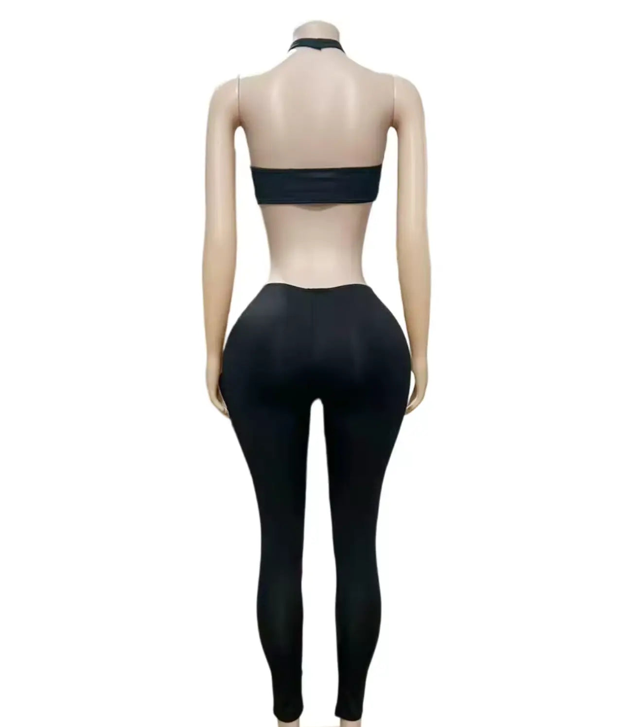"Don't Cross Me" Halter Jumpsuit Trendy Women's Clothing Lianne's Kollection