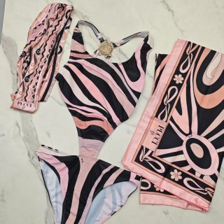 "Light Pink Pucci Swirl One Piece"