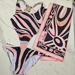 "Light Pink Pucci Swirl One Piece"