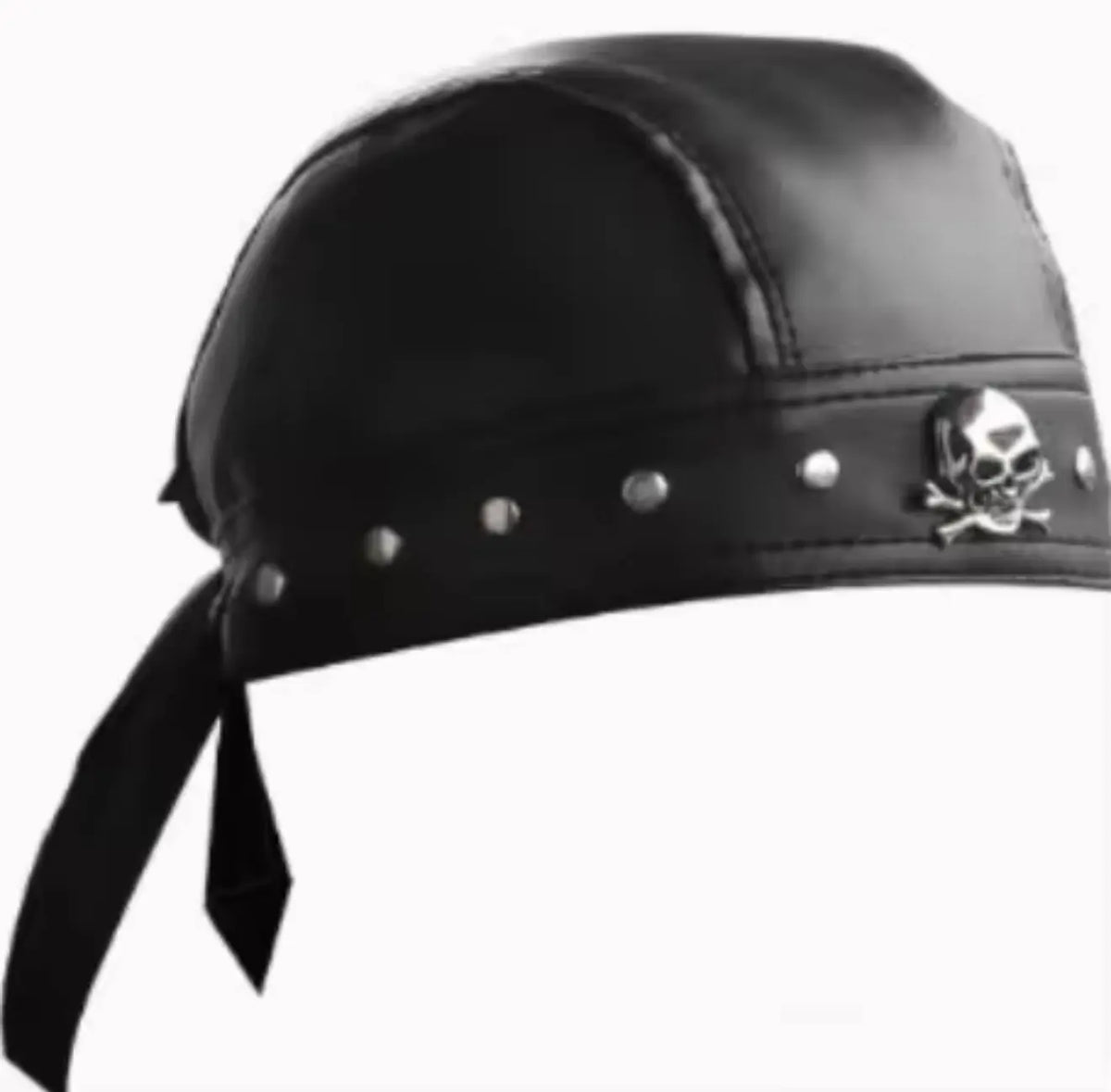 Studded Leather Skull Cap Lianne's Kollection