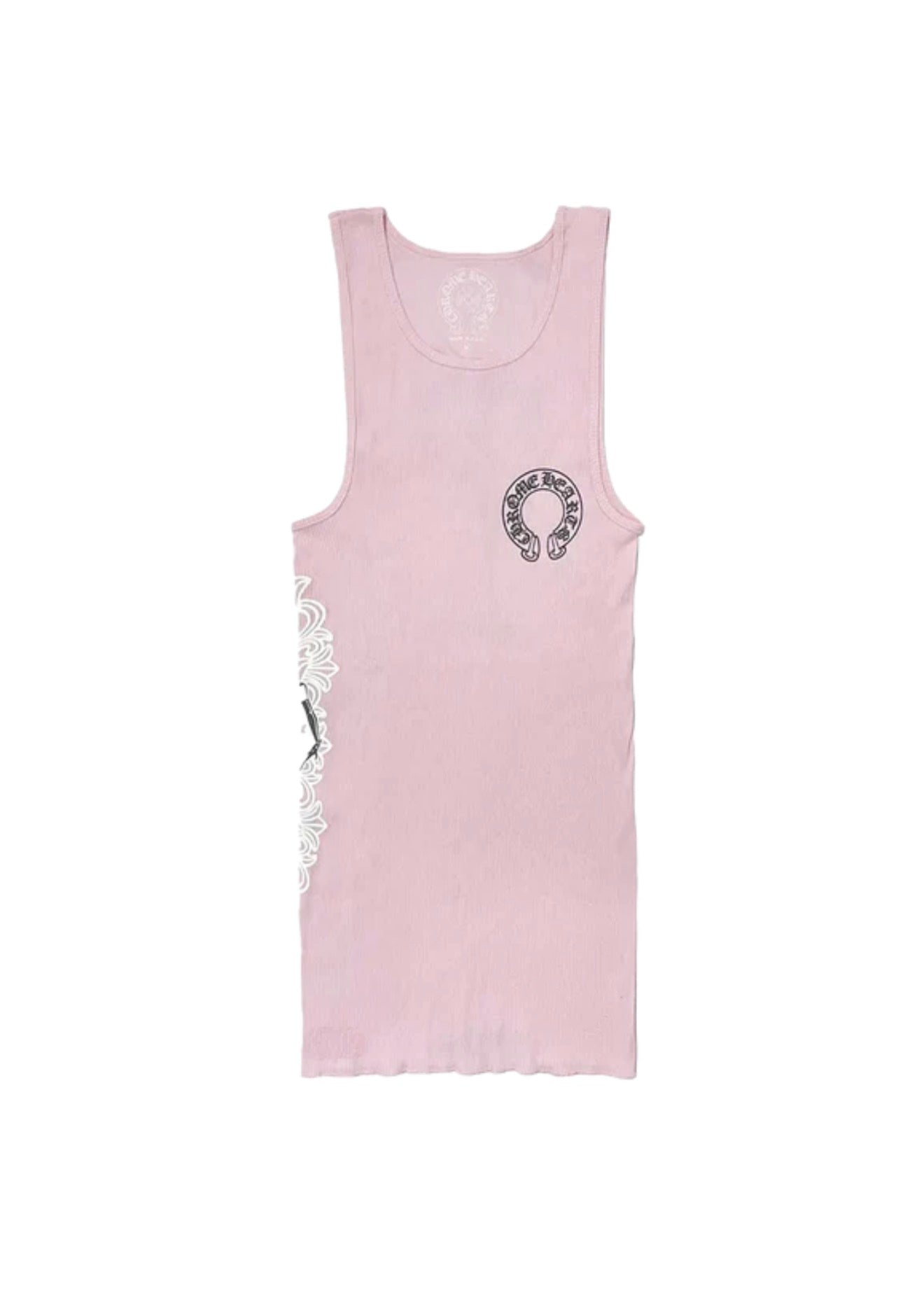 "Pink Chrome Heart Sleeveless Tank Dress"