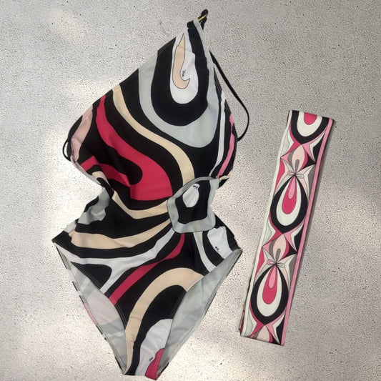 Pucci One-piece Swimsuit & Scarf