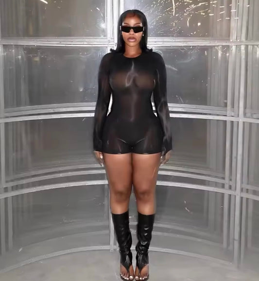 "Liquid Midnight Romper"