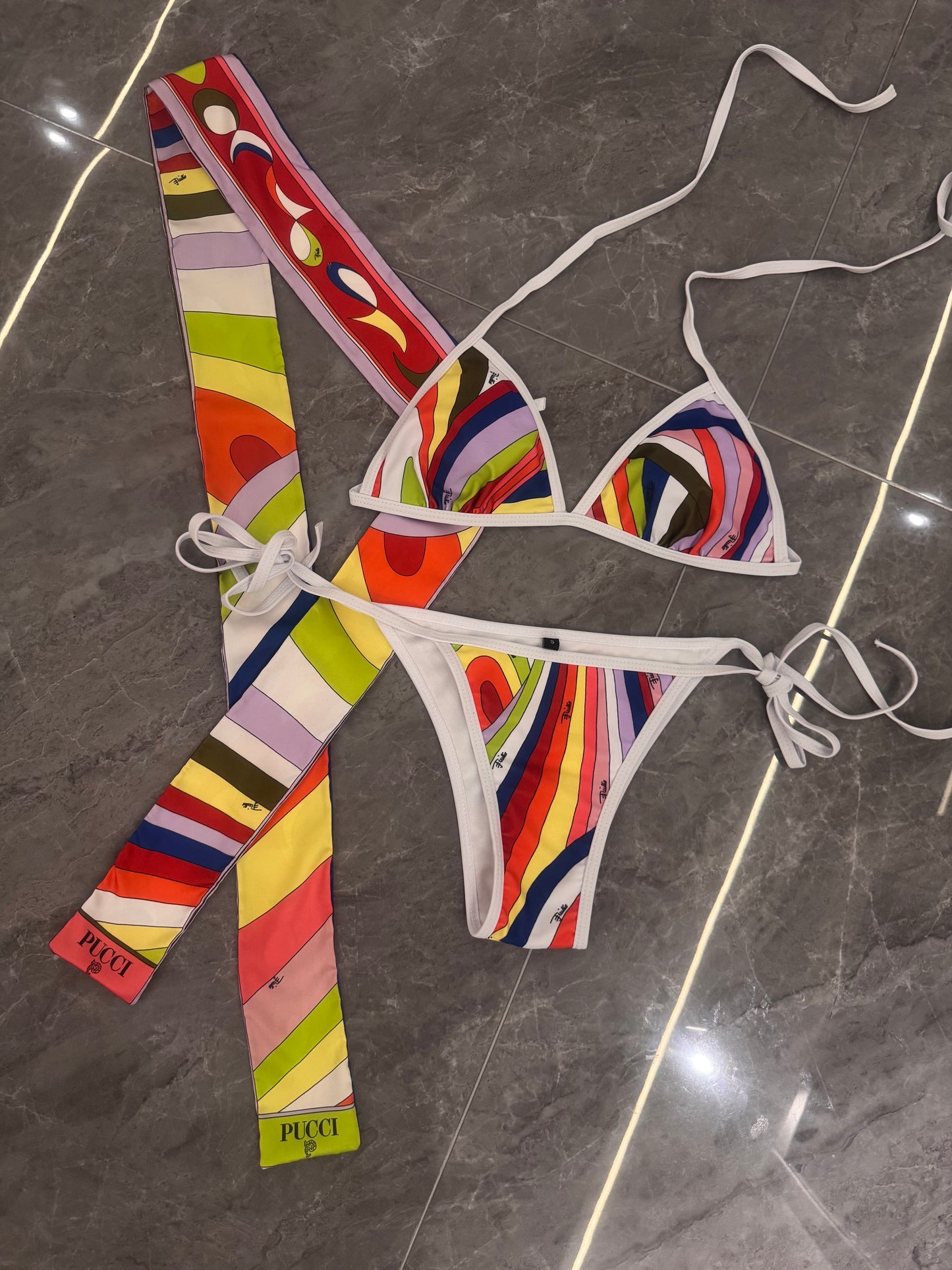 Colorful Pucci Two piece Set & Scarf
