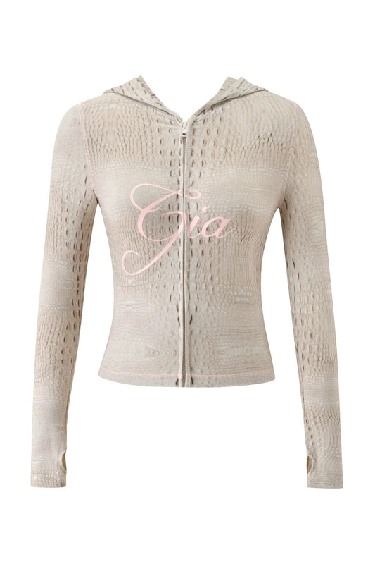 “Cream Hot Croc Gia Set”