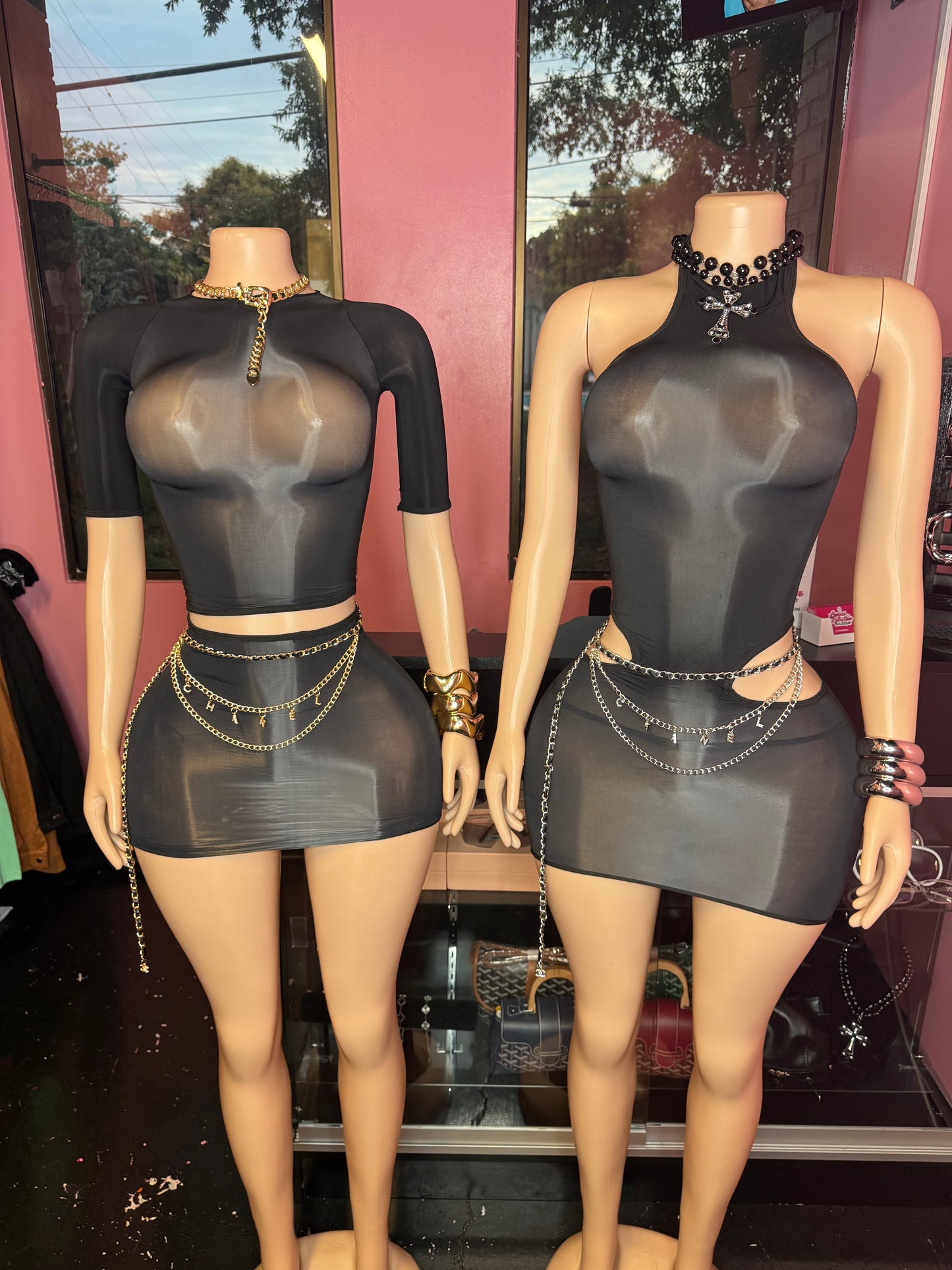 "Halter Liquid Midnight Dress"