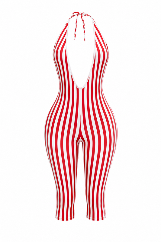 “Candy Cane Jumpsuit”